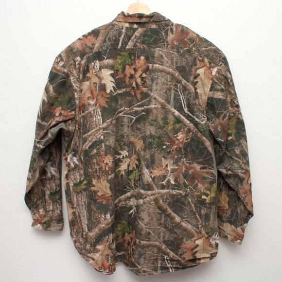Ridge Hunter Men's Long Sleeve Button Front Camo Hunting Shirt 3XL Brown - Picture 2 of 6